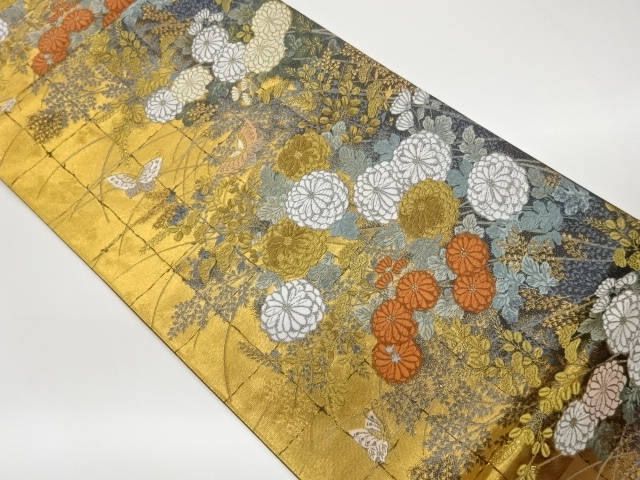 JAPANESE FUKURO OBI / WOVEN KIKU